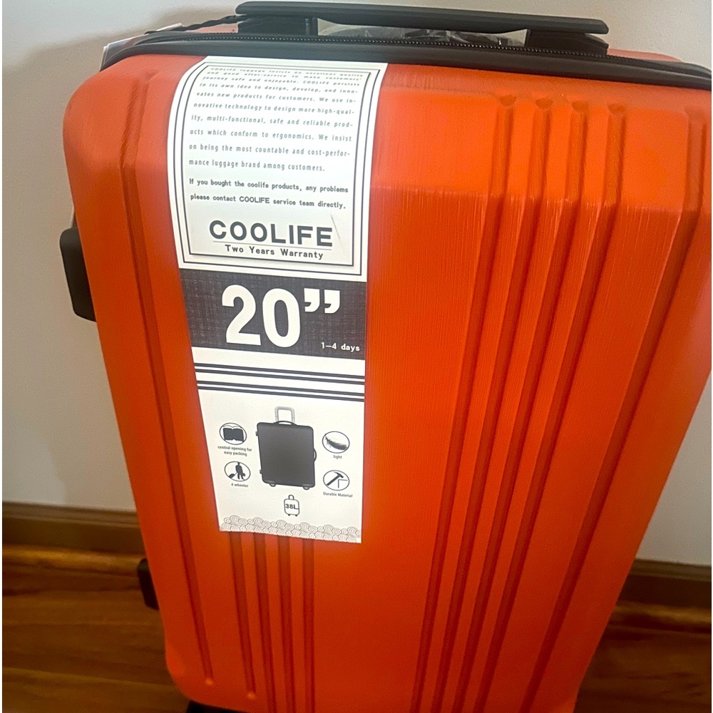 Coolife 20” Red Carry on Luggage